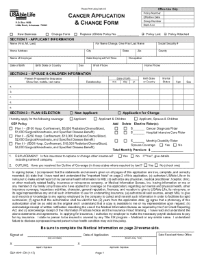 Cancer Policy with Specified Disease Benefits