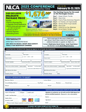 2025 Conference Registration/booking Form