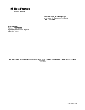 LA POLITIQUE RGIONALE EN FAVEUR DE LA SANT EN LE-DE-FRANCE - 4ME AFFECTATION