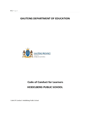 GAUTENG DEPARTMENT OF EDUCATION Code of ...