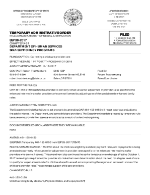 Temporary Administrative Order Ssp 30-2017