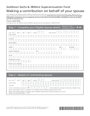Spouse Contribution Form