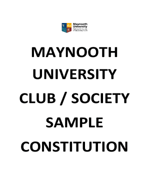 Maynooth University Maths Society Constitution
