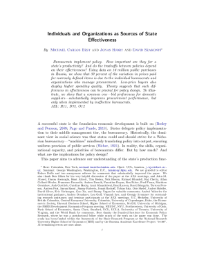 Individuals and Organizations as Sources of State Effectiven