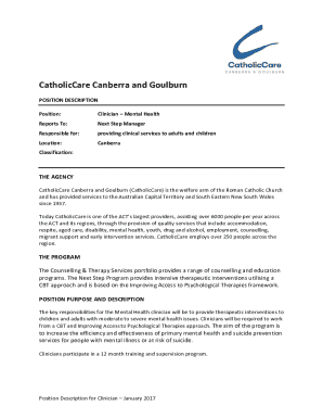 Position Description for Clinician