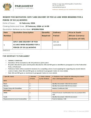 Request for Quotation