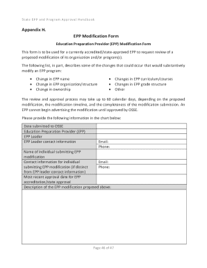 EPP Modification Form