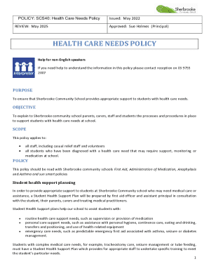 Scs40: Health Care Needs Policy