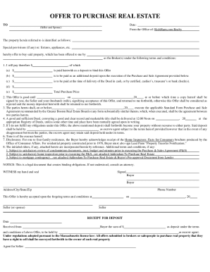 Offer to Purchase Real Estate