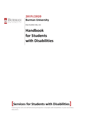 Handbook for Students With Disabilities