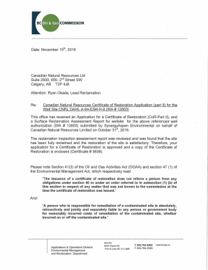 Certificate of Restoration Application (part Ii)