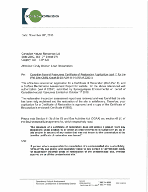 Certificate of Restoration Application - Part Ii