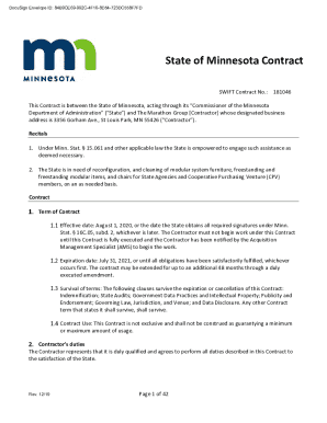 State of Minnesota Contract