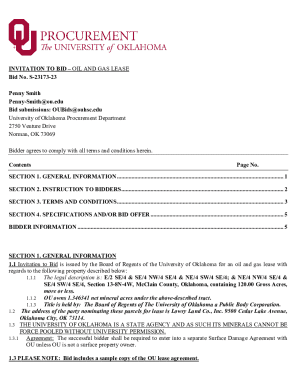 OIL AND GAS LEASE Bid No. S-23173-23 Penny Smith ...