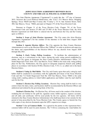 Joint Election Agreement