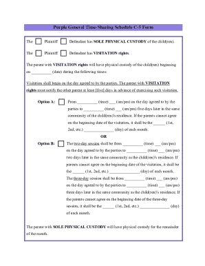 Purple General Time-sharing Schedule C-5 Form
