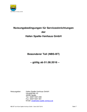 Besonderer Teil (NBS-BT)