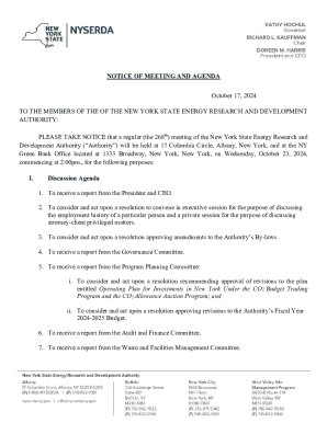 Notice of Meeting and Agenda