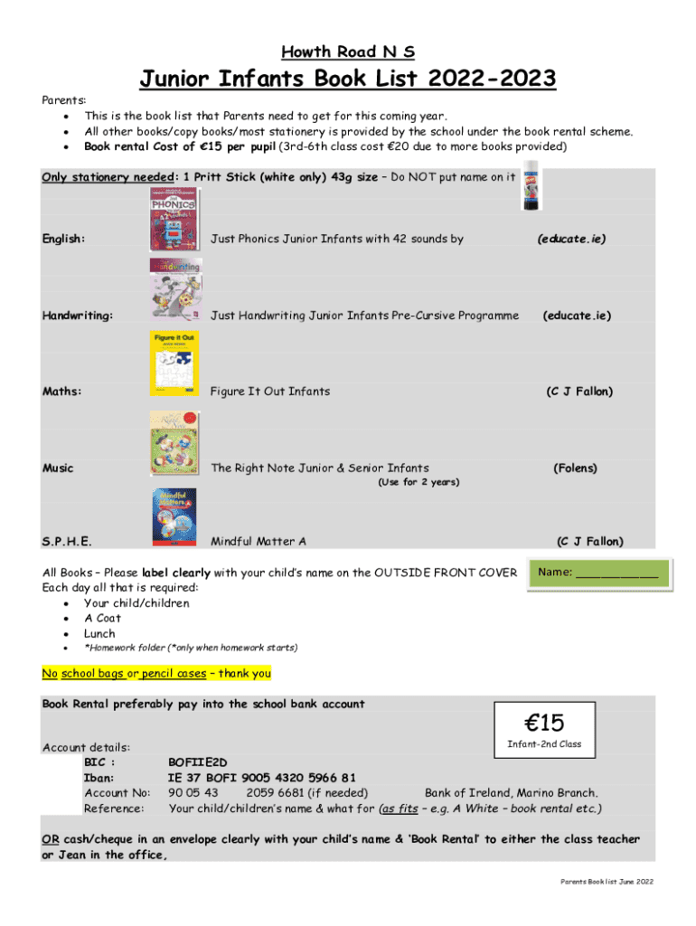 Junior InfantsHowth Road National School Preview on Page 1