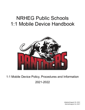 Nrheg Public Schools 1:1 Mobile Device Handbook