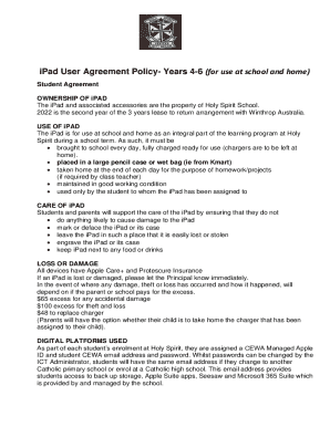 Ipad User Agreement Policy