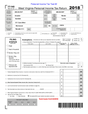 Personal Income Tax Test #2