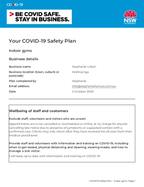 Covid-19 Safety Plan