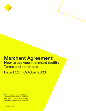 Merchant Agreement How to use your merchant facility