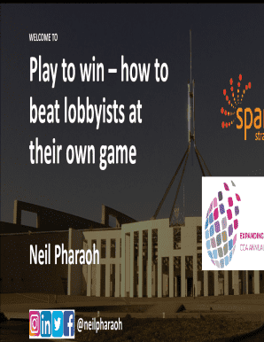 Play to winhow to beat lobbyists at their own game