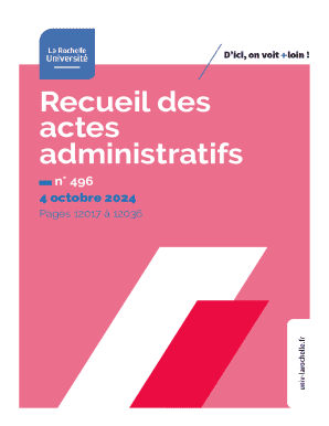 Recueil des actes administratifs (R.A.A.) d'Octobre 2024 en ...