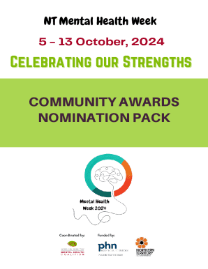 Nt Mental Health Week Community Awards Nomination Pack