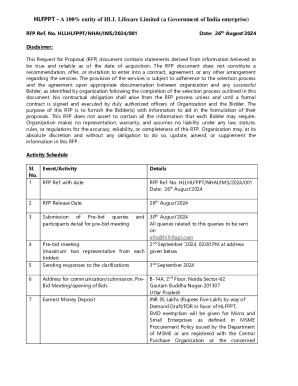 Request for Proposal - Strengthening Incident Management System