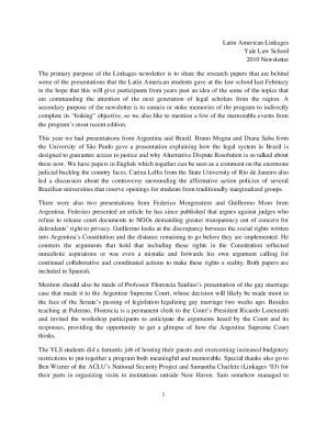 Owen fiss latin american linkage program at yale law school
