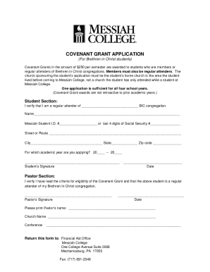 Covenant Grant Application