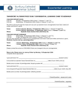Transport Alternatives Year 7 Experiential Learning Camp