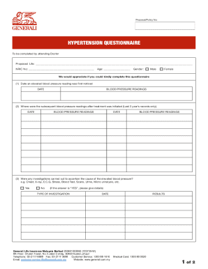 Hypertension Questionnaire