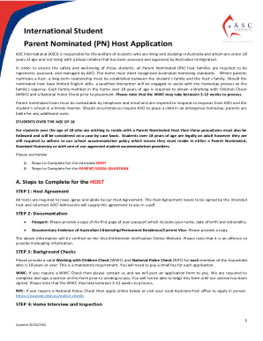 Parent Nominated Host Application