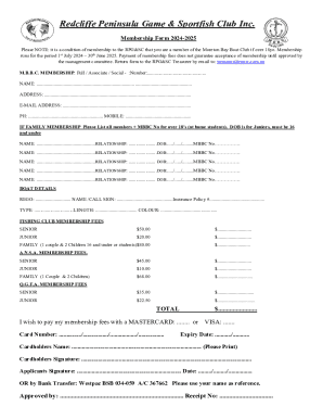 Membership Form 2024-2025