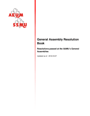 General Assembly Resolution Book