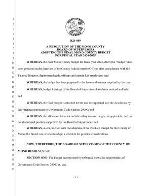 Mono County Budget Fy 2024-2025