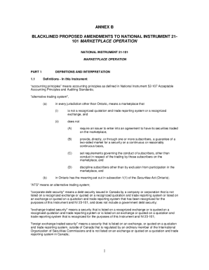 National Instruments Published For Comment
