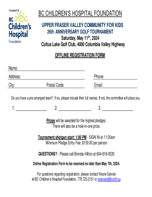 Offline Registration Form