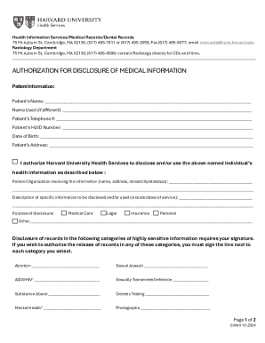 Authorization for Disclosure of Medical Information