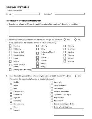 ADA Forms for Employees