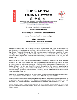 Newsletter No. 20-09