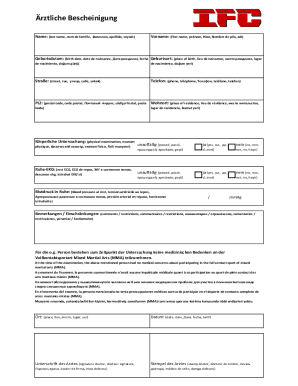 Ärztliche Bescheinigung