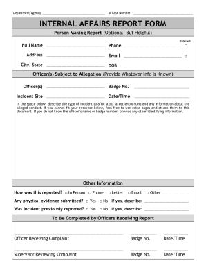 Internal Affairs Forms - SouthBrunswick