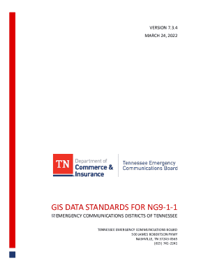 Gis Data Standards for Ng9-1-1