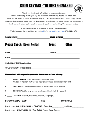 Room Rentals - the Nest @ Owl360