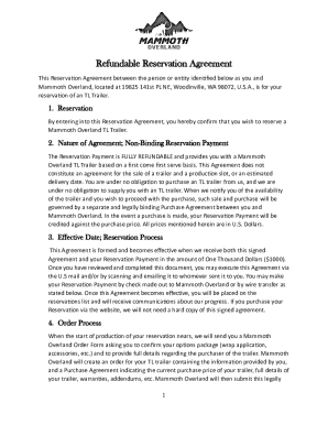 What is a Reservation Agreement? (Key Terms + Sample)